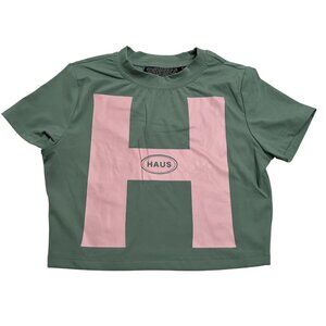 HAUS of Paris Baby Tee in Duck Egg + Peach